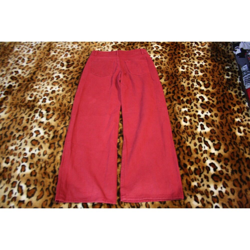 Women's Edikted Baggy Wide Leg Red Jeans Size S